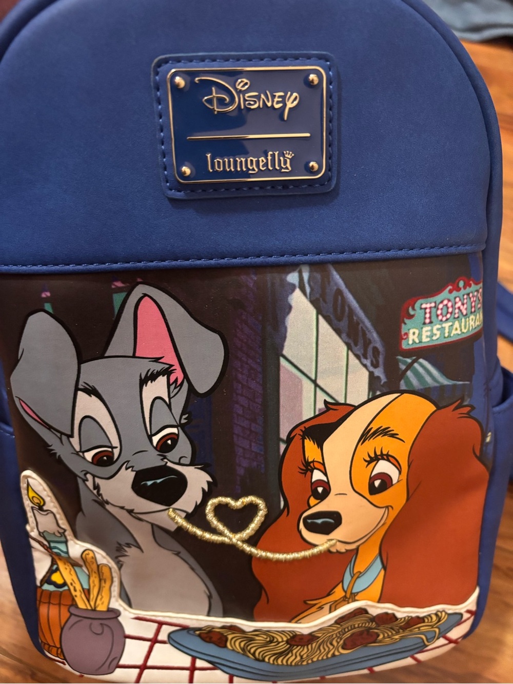 Loungefly Lady and the Tramp Blue Mini Backpack